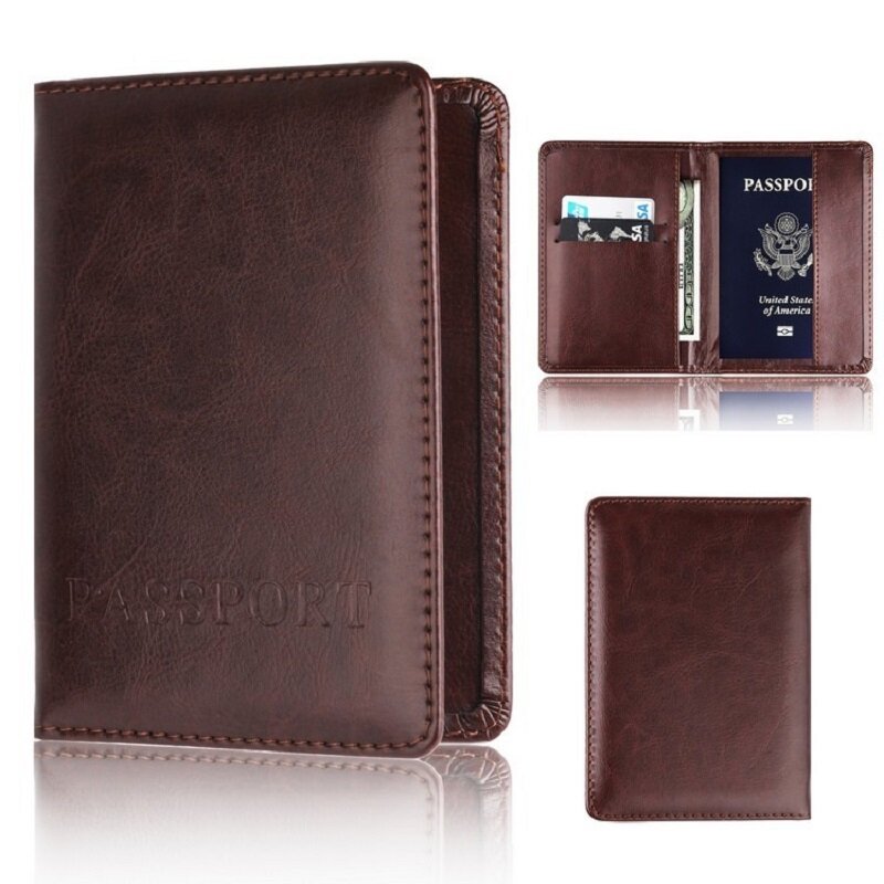 Custodia per passaporto accessori da viaggio in pelle PU borsa per carte di credito uomo donna protezione per passaporto porta passaporto in pelle di moda