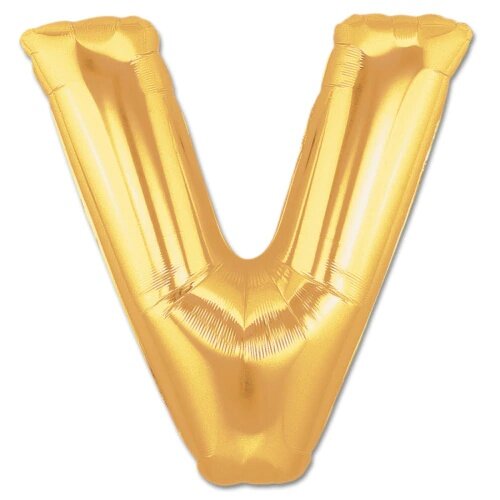 V-образная Фольга Воздушный шар золотого цвета 40 дюймов 435461033