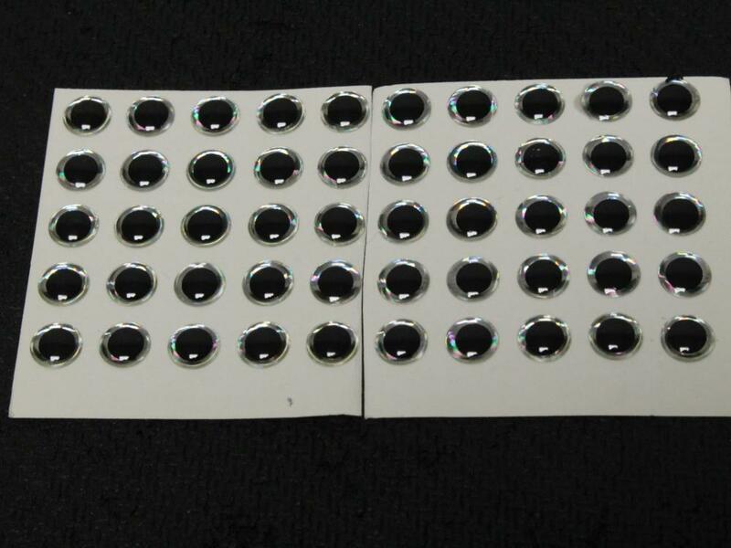 WLure 4Mm 5Mm 6Mm 7Mm 8Mm 9Mm 3D Mata Pancing Hitam Perak Keras untuk Umpan Kosong Pilihan Ukuran Varian Alat Pancing UPES