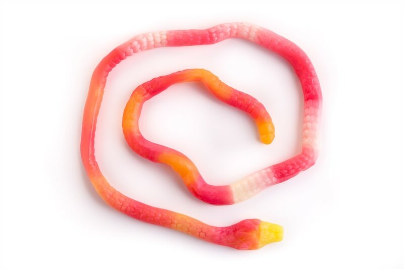 Jujube maxi serpiente 80 cm con sabor Cola fruta ravazzi 80 C. Mascarilla de marmalada para niños, juegos de regalo de frutas, confitería, dulces, Chaw