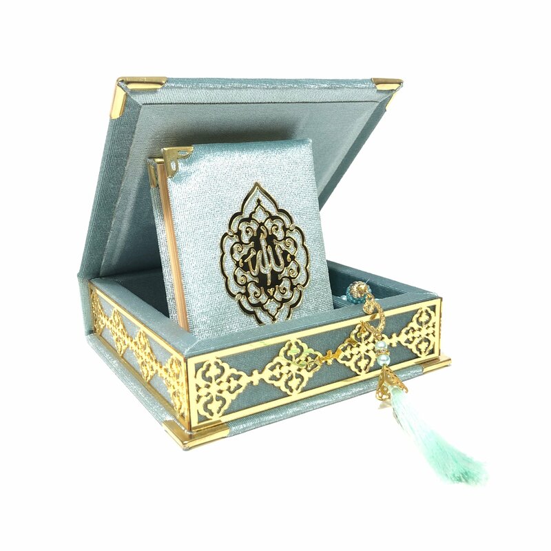 Samt Holz Box Quran, Quran Sets, Koran Arabisch, Koran und Prayerbeads, Moshaf, Koran, tasbeeh, Islamischen Geschenke, Moslemische Einzelteile