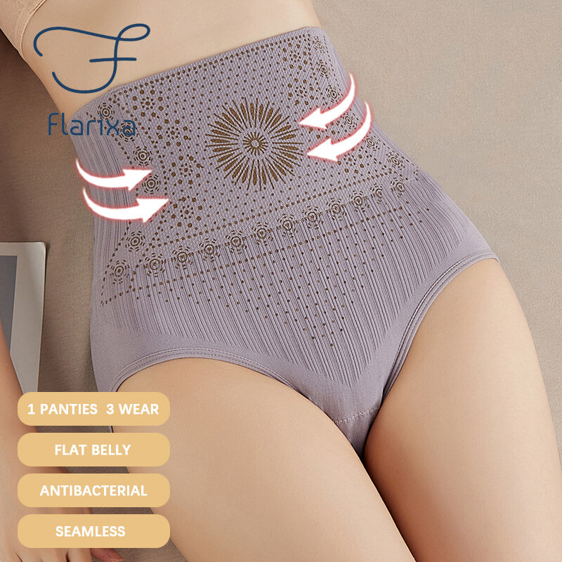 Flarixa Celana Dalam Wanita Mulus Celana Dalam Perut Datar Pinggang Tinggi Pakaian Dalam Pembentuk Tubuh Nyaman Celana Perut Postpartum