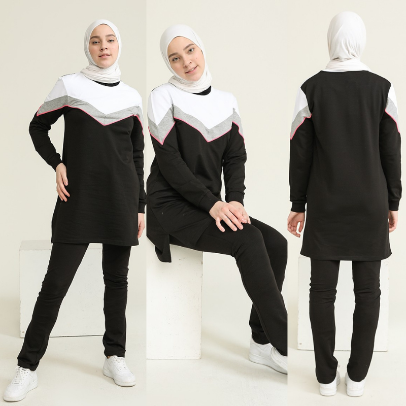 Chándal de talla grande para mujer, ropa de moda musulmana de arabia, Dubái, 100%, hecho en Turquía, abayas, hijab musulmán