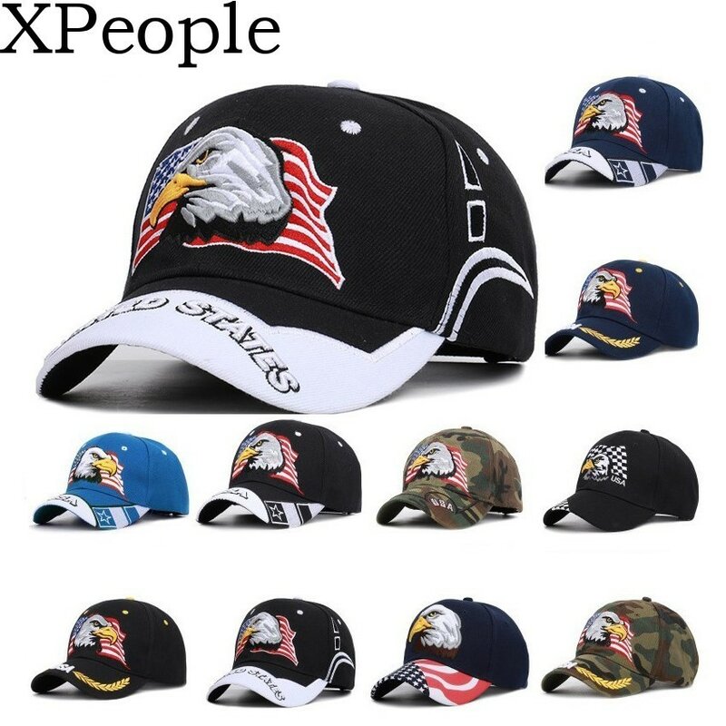 Fazenda animal masculina Snap Back Trucker Hat, águia americana patriótica e bandeira americana Boné de beisebol, bordado 3D EUA