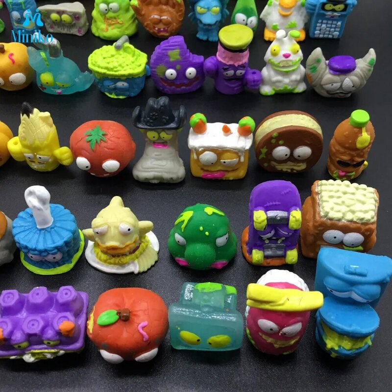 50 pçs zomblings popular dos desenhos animados anime figuras de ação brinquedos lixo quente o grossery gang modelo de brinquedo bonecas crianças presente natal