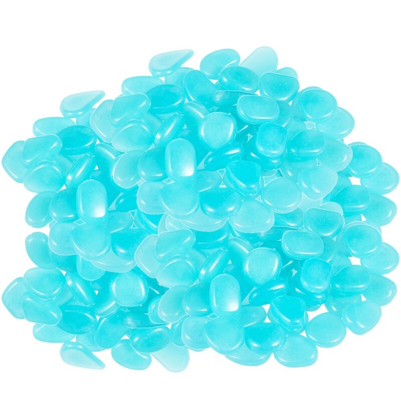 50Pcs Glow In The Dark Luminous Pebbles Stones for Wedding Party Event Supplies Gardening Swimming Pool Bar Decoration Rocks
