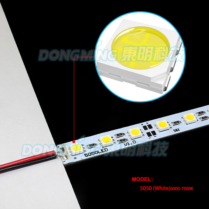 100sets wholesale 5050 LED Bar White/ Warm White LED luces Strip 72led/m Cabinet DC 12V LED Hard light + 12V 5A power supply