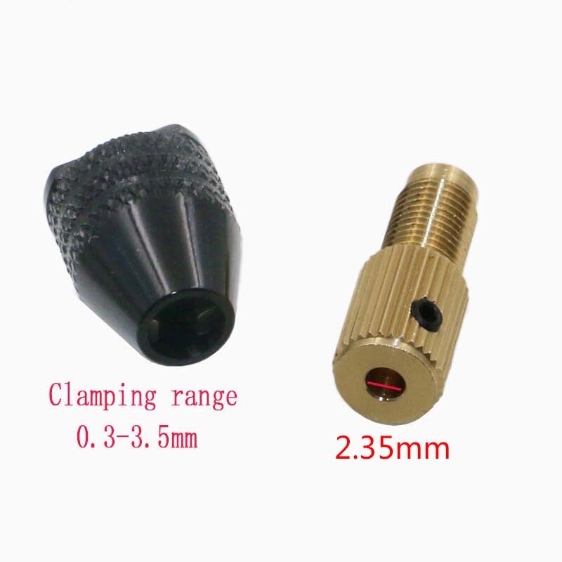 Mini mandril de fixação de eixo de motor elétrico, braçadeira de fixação para broca, micro dispositivo de fixação, 0.3mm-4mm