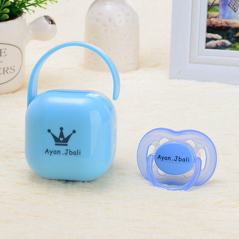 MIYOCAR any name any text any photo can make pacifier storage box Dustproof Soother Container pacifier travel box safe and uniqu