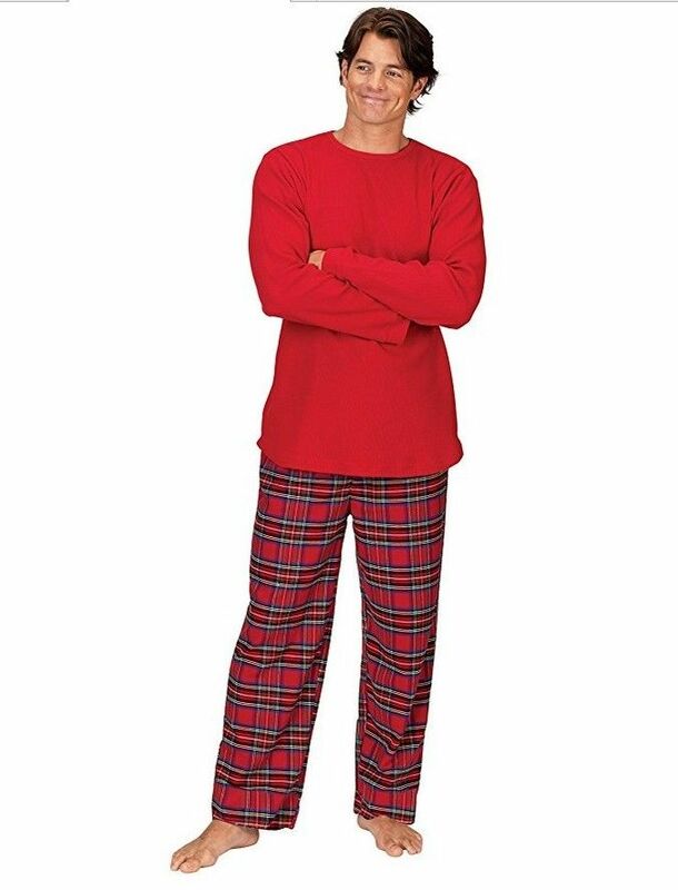 Emmababy Family Matching Christmas Pajamas Set Red Plaid Family Matching Clothes Set Family Matching Look Homewear Sleepwear