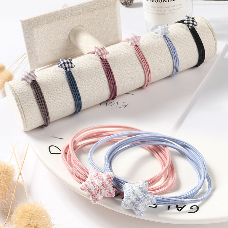 1PCS 2019 Hair Accessories 4in1 star Elastic Rubber Bands Ring Headwear Girl Elastic Hair Band Ponytail Holder Scrunchy Rope
