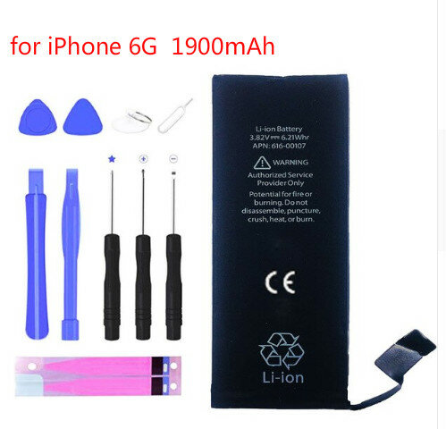 Zastosowanie iphon6G baterii iPhone 6G Ultimate 1900 mAh o dużej pojemności, wbudowany w telefon komórkowy bateria litowo-polimerowa