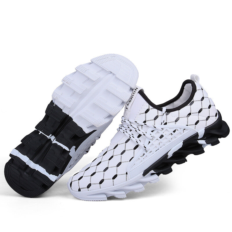 IMAXANNA White Man Sneakers Women Running Shoes Outdoor Shoes Men Athletic Lace-Up Women's Sport shoes Breathable Men's Sneakers