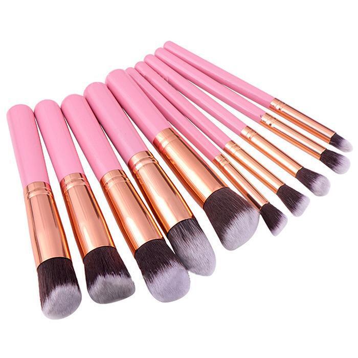 10Pcs Mode Tragbare Multifunktionale Weichen Make-Up Pinsel Set 3 cm/1,2 inch Holz Make-Up-Tool 16,5 cm/ 6,5 zoll