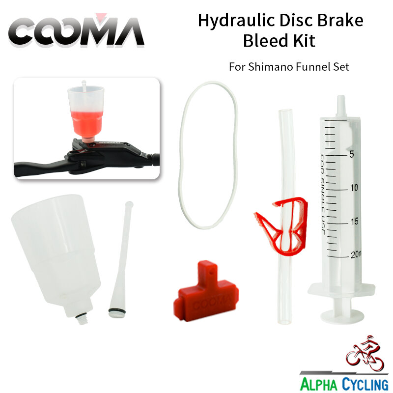 COOMA Sport Kit Perdarahan Rem Hidrolik untuk Sistem Rem SHIMANO, Rem Minyak Mineral, Basic V0.7/V0.85