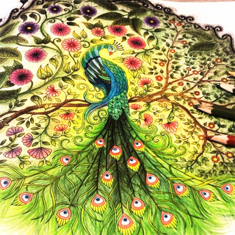 Nuovo 8 pz/set mistero giardino viaggio nel tempo la foresta incantata fiabe libro da colorare per bambini pittura disegno libro d'arte