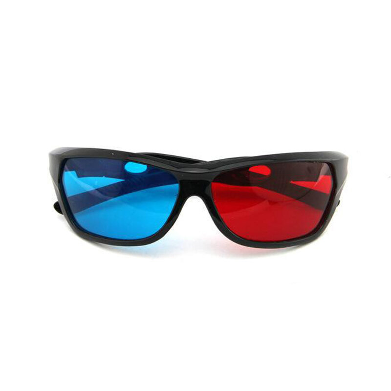 Универсальные красные, синие 3D очки, черная оправа для фильмов, игр, DVD, видео, ТВ, VR и AR очки