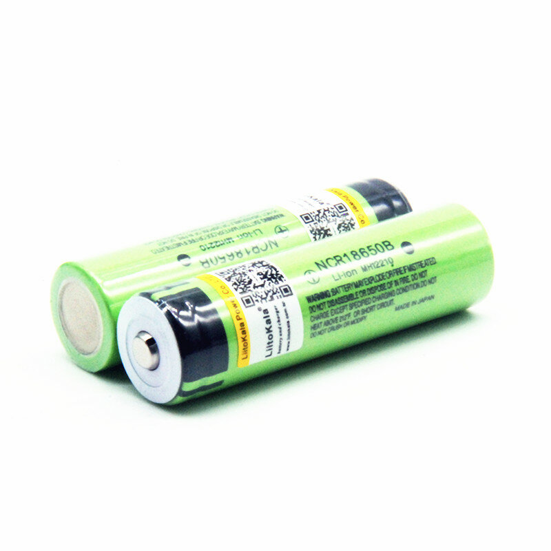 Liitokala-Bateria recarregável de lítio para lanterna, quente, Original, NCR18650B, 3.7 V, 3400 mAh, 18650, 100% novo, NO PCB