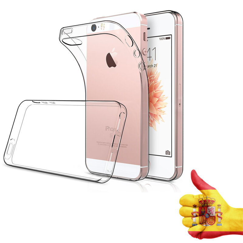 SPECIAL SHOCKPROOF DE SILICONE COVER TRANSPARENT TPU GEL FOR iPhone 5 FREE FROM SPAIN 5S BE