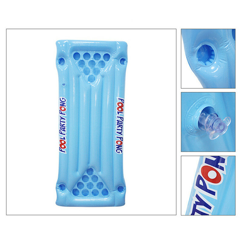 Hot Selling 24 Cup Holder Inflatable Beer Pong Table Pool Float Summer Water Party Fun Air Mattress Ice Bucket Cooler