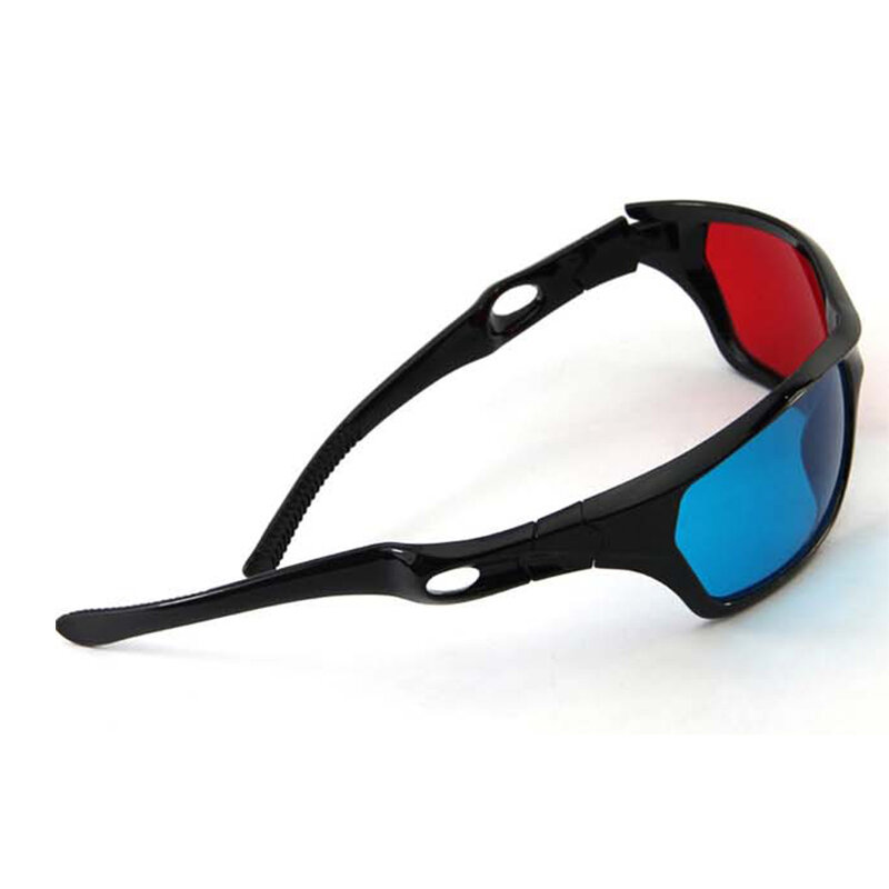 Gafas 3D rojas y azules universales, montura negra para juegos de películas, DVD, vídeo, TV, VR y AR