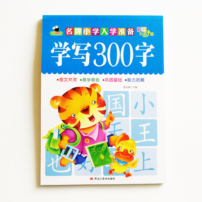 Libro de escritura de caracteres chinos básicos para niños, libro de escritura para niños en edad preescolar, caligrafía, 300