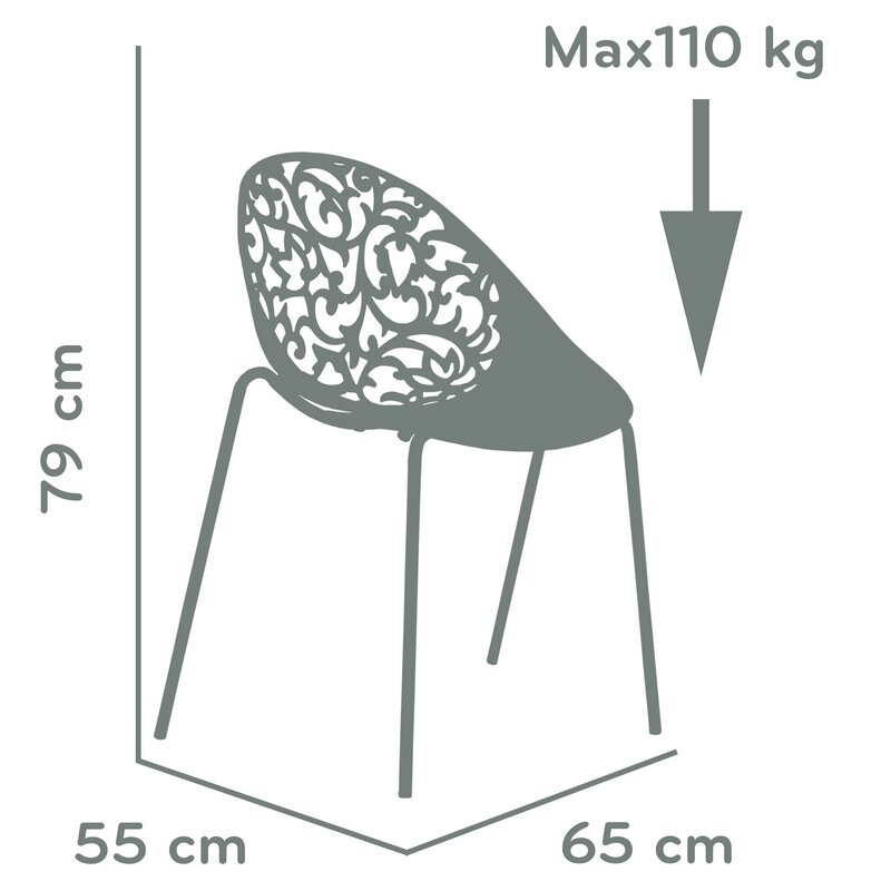 94972 Barneo N-223 кухонный стул пластиковый стул белый стул для улицы мебель для кафе стул для кафе уличный стул для летника пластик доставка в Каз...