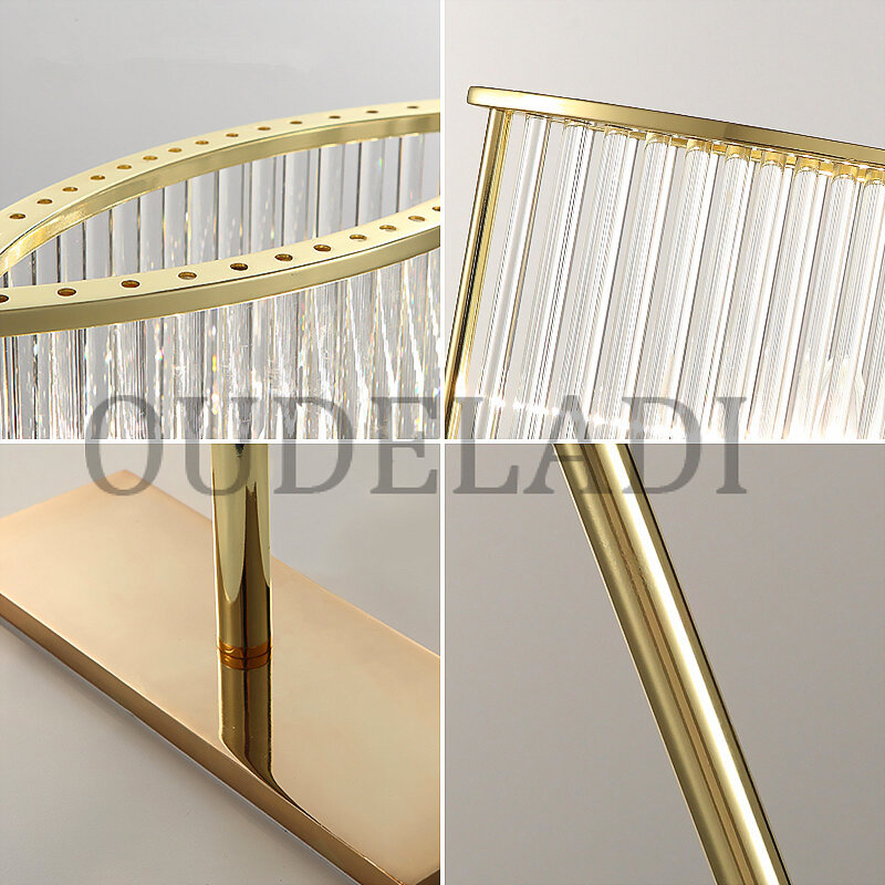 Moderne transparente Kristall Tisch lampen Mode Schlafzimmer Wohnzimmer Studie Dekor Schreibtisch Lampen Gold LED Leuchte