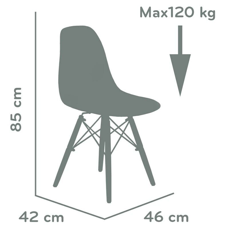 95749 Barneo N-12 пластиковый цвет капучино кухонный стул на деревянном основании современный стул интерьерный стул для кухни стул столовый стул д...