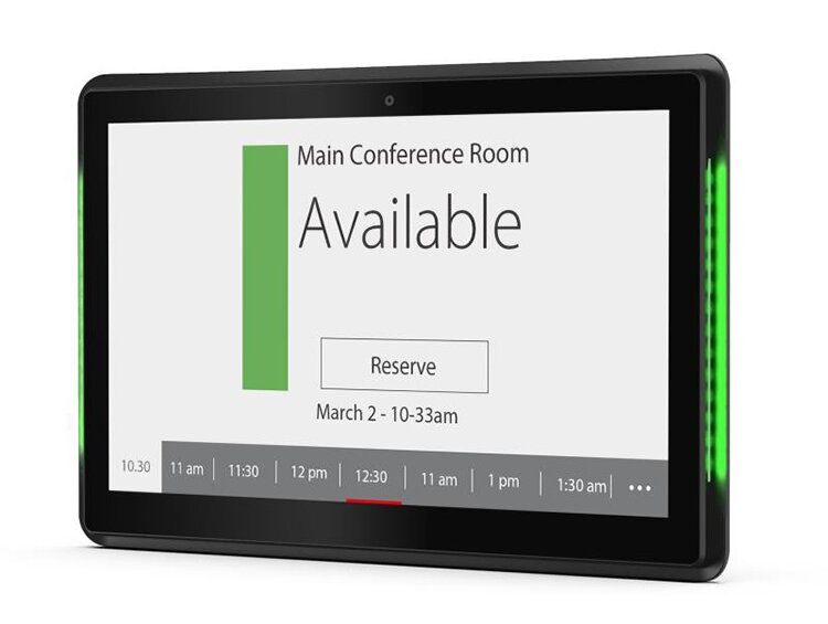 13.3 inch open source conference meeting room schedule display with LED bar (Android OSD 8.1, RK3288, wifi, ethernet with PoE)