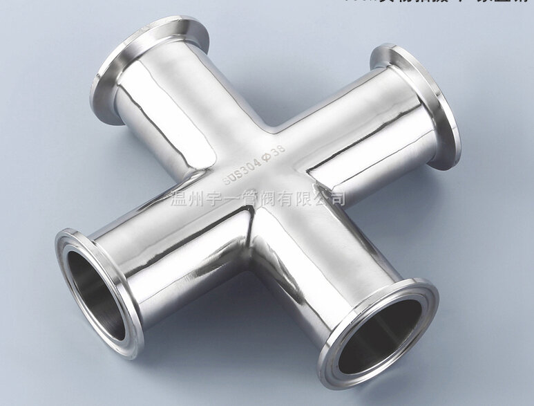 Free shipping 2'' 51mm Sanitary Tri Clamp Cross, Stainless Steel 304