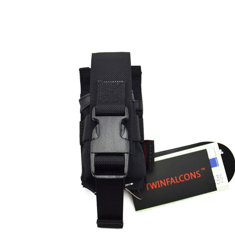 TwinFalcons-Bolsa de linterna TW-P001 para walkie-talkie, soporte de Radio bidireccional, MOLLE, caza, Campamento, escalada, caminata táctica al aire libre
