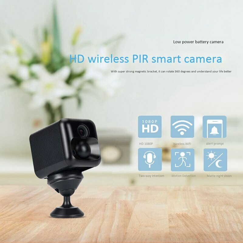 An Ninh Nhìn Xuyên Đêm Mini Cam Wifi 1080P HD Camera Pin Sạc Không Dây