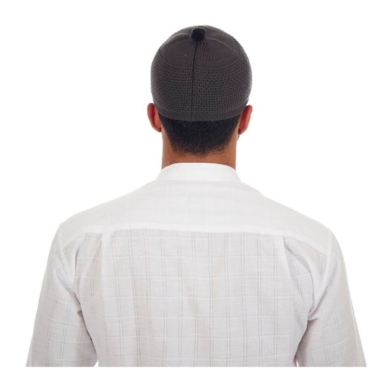 Gorro Beanie ตุรกีมุสลิมอิสลาม Kufi Taqiyah Takke Peci หมวกสวดมนต์หมวกสีทึบ Bobble ยืด