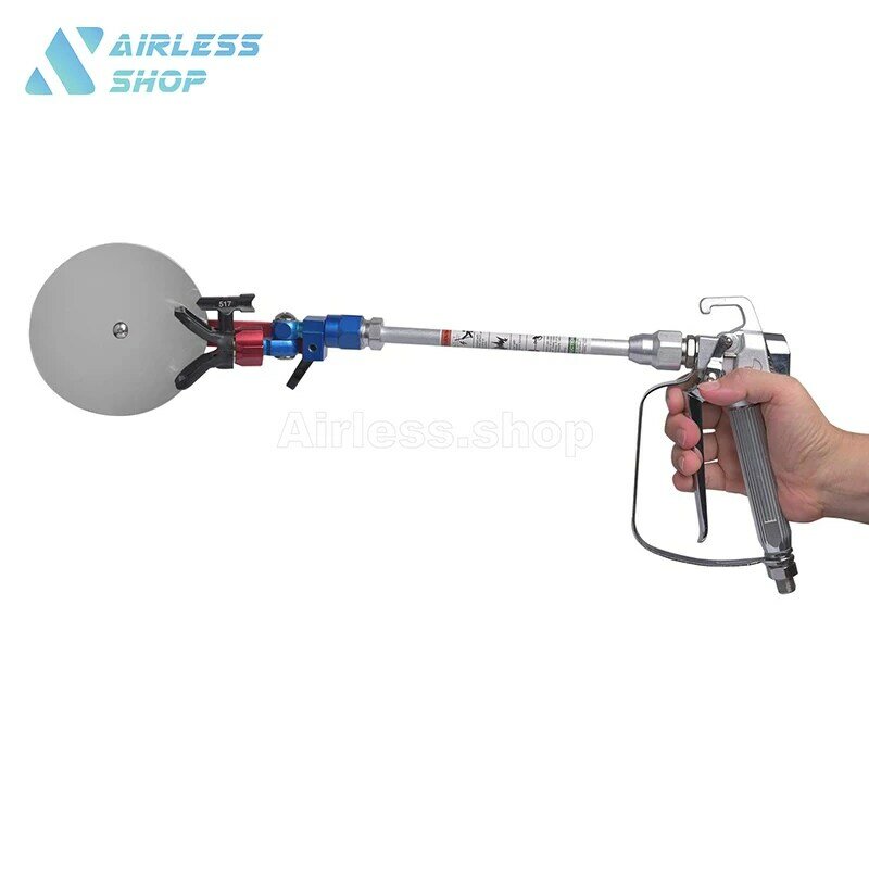 Airless Spray Gun with Spray Guide Accessory Tool and Extension Pole for Edge Door Painting House Decoration Ceiling Coating