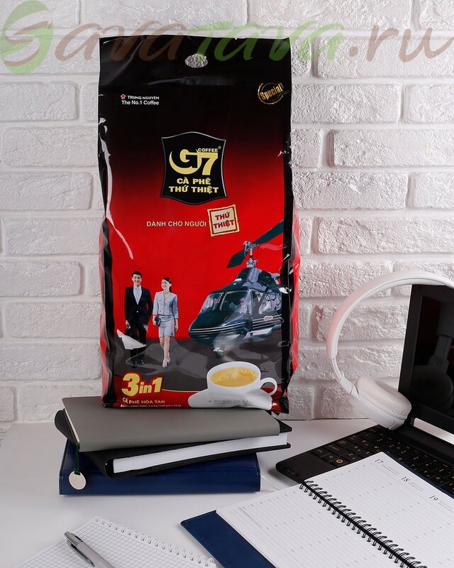 قهوة فورية فيتنامية G7 3 في 1 ترونغ نغوين ، 100 باك. 1600g