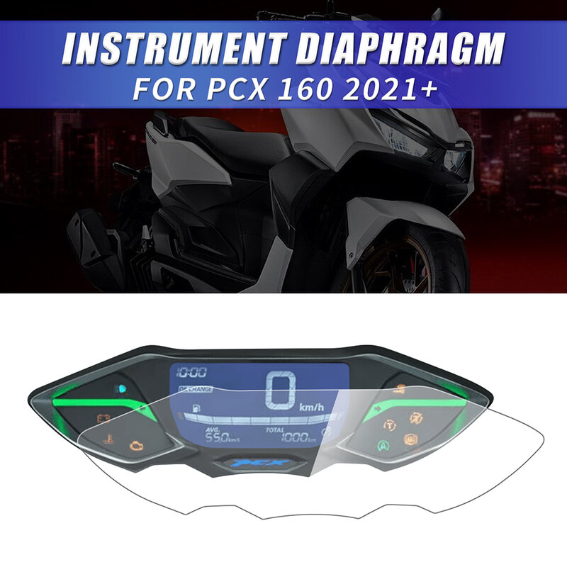 オートバイの計器クラスターの傷の保護フィルム,ダッシュボードのスクリーンプロテクター,ホンダpcx160,pcx125,2021-2024