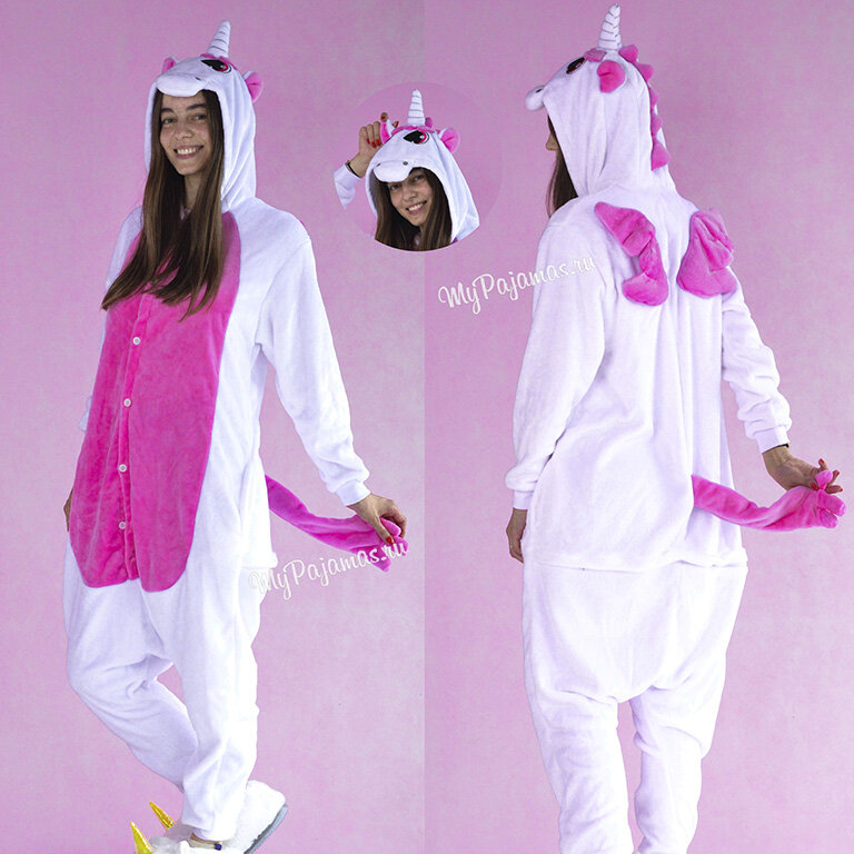 Pyjamas Kigurumi unicorns stern, rosa, зефирный, мармеладный, weiß, blau, rosa, kostüme nachtwäsche frauen und männer.