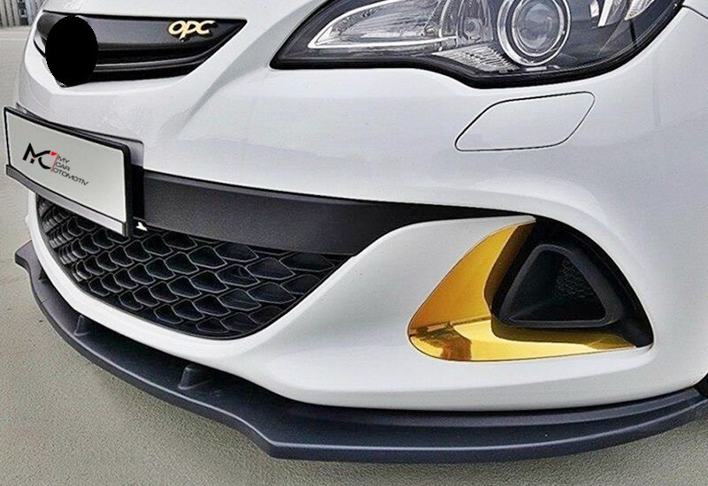 Labio de parachoques delantero Max Design para Opel Astra J OPC, accesorios de coche, divisor, difusor de Alerón, tuneado de coche, alerón de faldas laterales