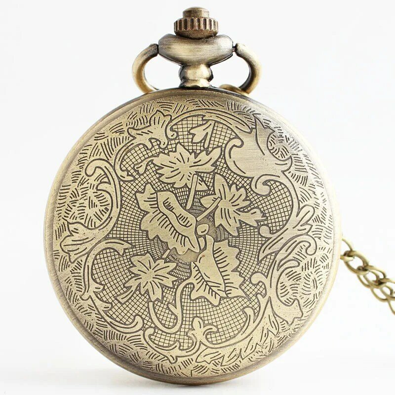 Liberal Romanticism กระเป๋านาฬิกา Retro Bronze สร้อยคอสร้อยคอสร้อยคอจี้ประณีต Steampunk กระเป๋า Fob นาฬิกาโซ่