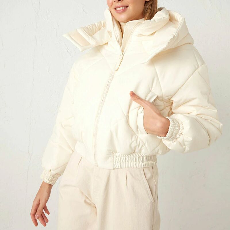 Frauen Mantel Bomber Jacken Baumwolle Top Winter Kleidung Entspannen Komfort Casual Sportwear Natürliche Büro Dame Mädchen Im Freien