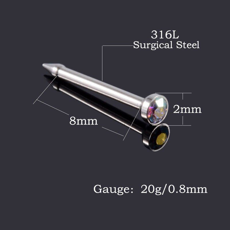 Disposable Safe Sterile Piercing Unit Gem Nose Studs Piercer Gun Ferramenta Piercer Brinco Stud Jóia do corpo 1 unidade