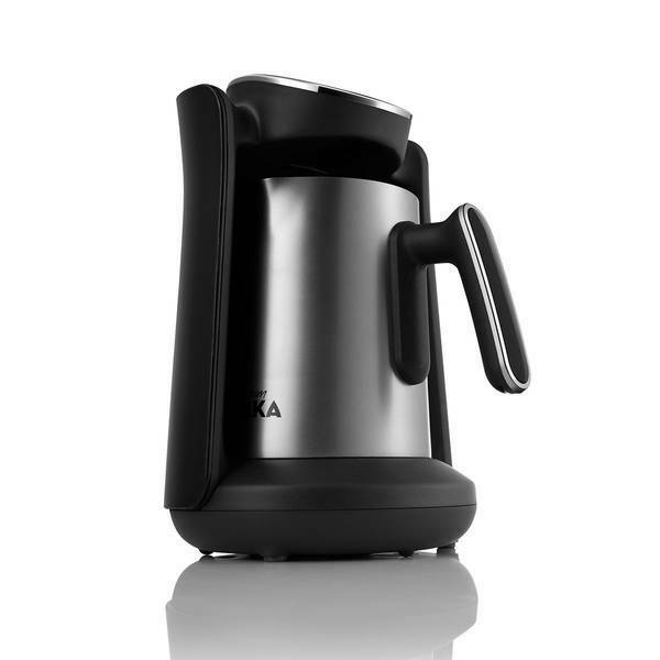 Arzum OKKA Minio Pro Türkische Kaffeemaschine Autorisierter Händler Lizenzprodukt Edelstahlbecher 4 Tassen Kapazität Anti-Überlauf-System Audio- und Lichtwarnsystem Leicht zu reinigen Ideales Kochen