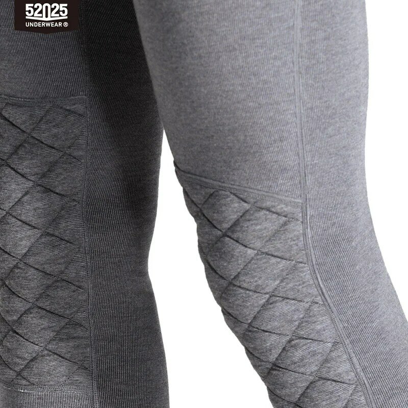 Legging Termal Pria Hangat Musim Dingin 52025 dengan Panel Ruang Katun Diperbarui Desain Celana Termal Berlapis Bulu Leggins Thermottom