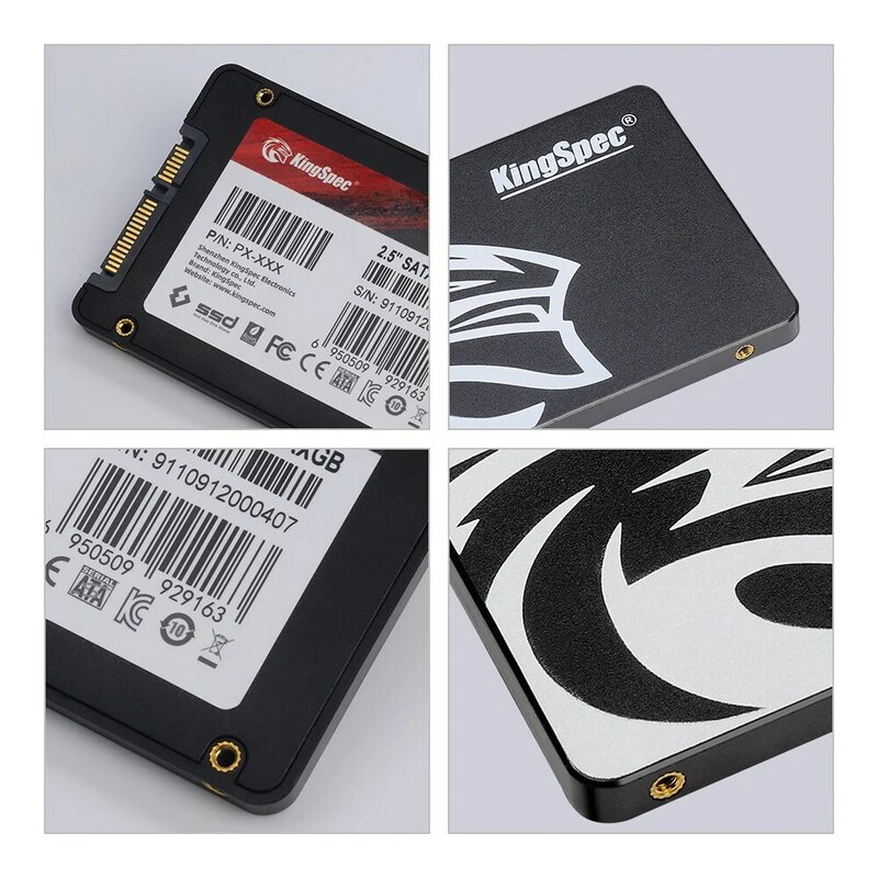 KingSpec-disco duro interno para ordenador portátil y PC, unidad SSD HDD 2,5, 120GB, 240GB, 512GB, 128GB, 256GB, HD, SATA, 4TB