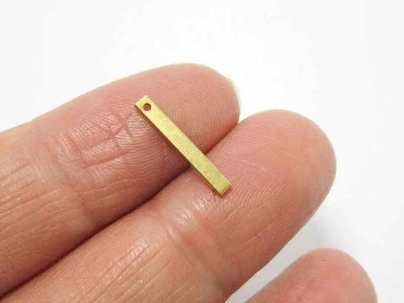 Rectangle Bar Earring Charms, Brass Stick Charm, Earring Findings, 15x2x1mm 20x2x1mm 25x2x1mm 27x2x1mm, Jewelry Making R2481
