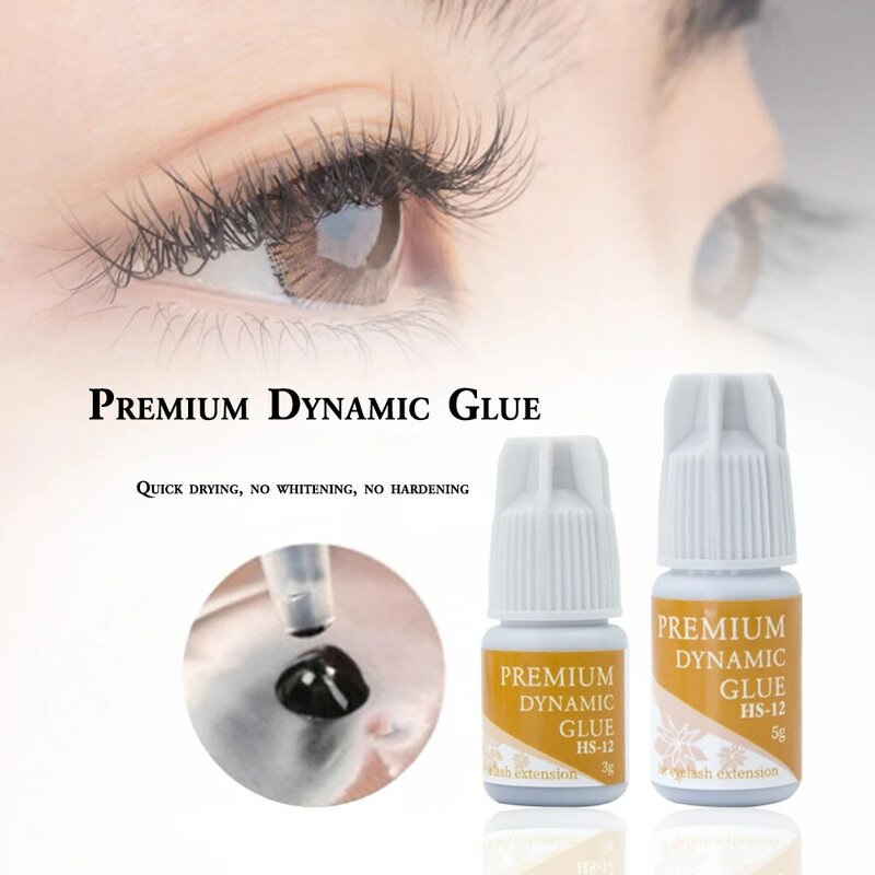 Original Premium Dynamic Glue Long Lasting Private Label HS 12 Glue 1-2 sec Dry Eyelash Extension HS Glue