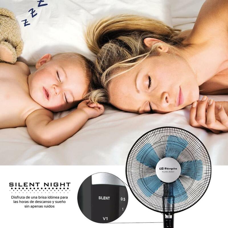 Orbegozo SF 0640-silent floor fan with I send a distance, timer, 2 velocities + Turbo + Silent, 40 cm 60w