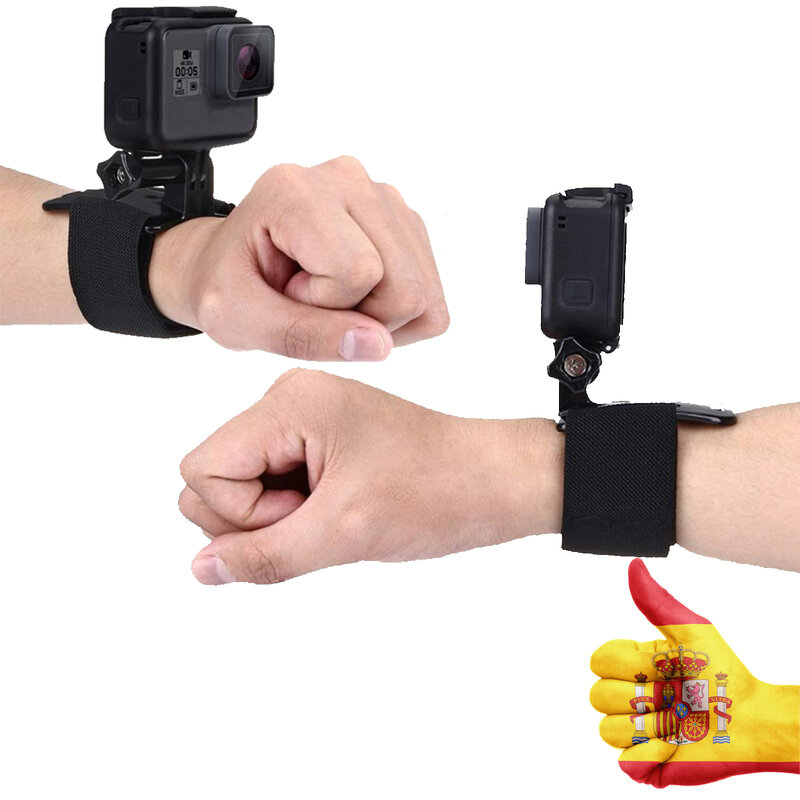 Bracer Compatible with GoPro style sports cameras, MY SJCAM ROLLEI etc.... The strap be adjusted the size your doll