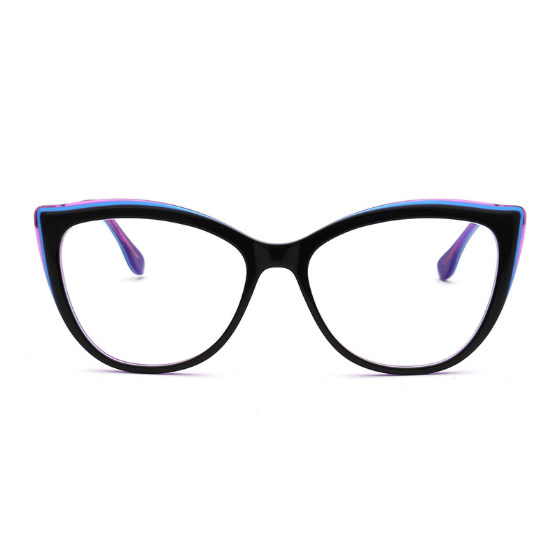 Occhiali da vista da donna Cat Eye montatura per occhiali da vista in acetato ottico per donna montatura per occhiali retrò viola rosa verde rosso occhiali da vista